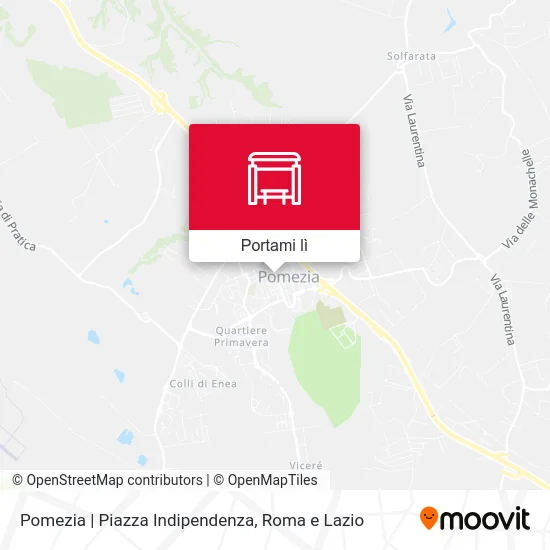 Mappa Pomezia | Piazza Indipendenza