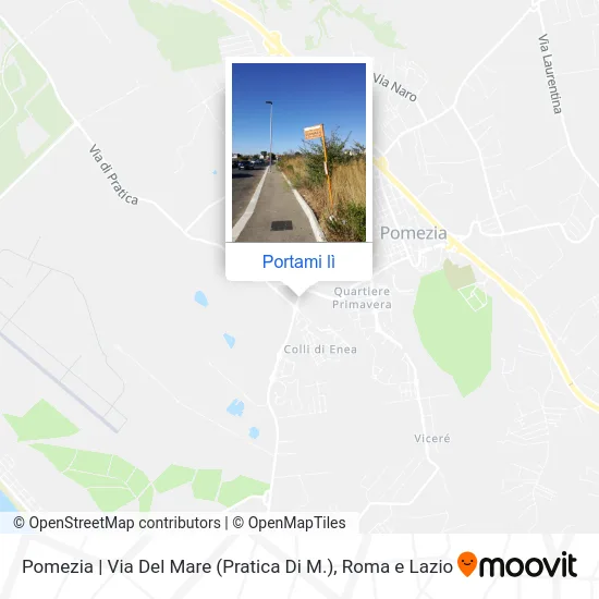 Mappa Pomezia | Via Del Mare (Pratica Di M.)