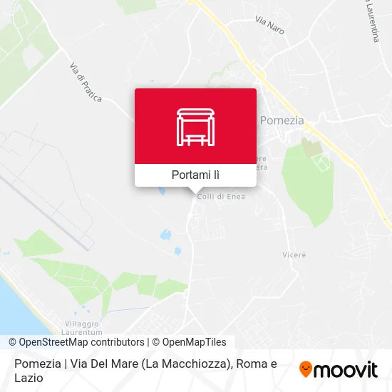 Mappa Pomezia | Via Del Mare (La Macchiozza)