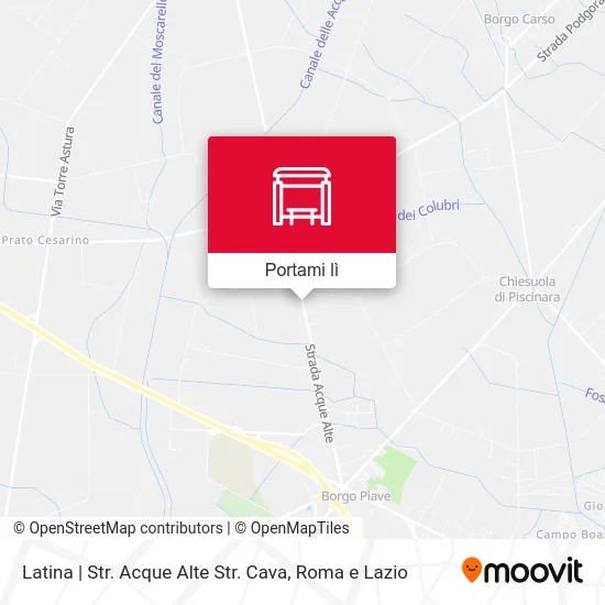 Mappa Latina | Str. Acque Alte Str. Cava