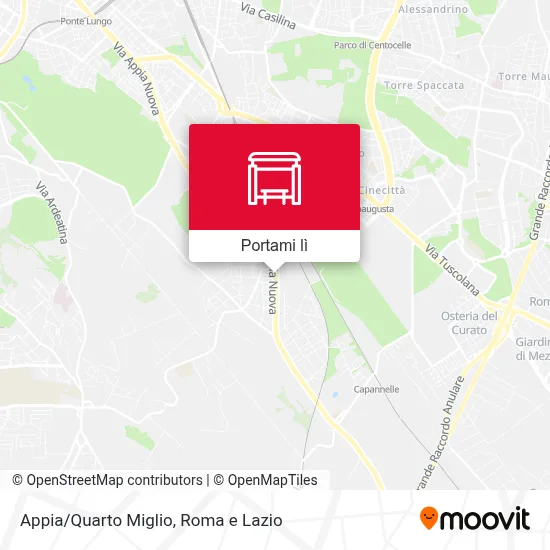 Mappa Appia/Quarto Miglio