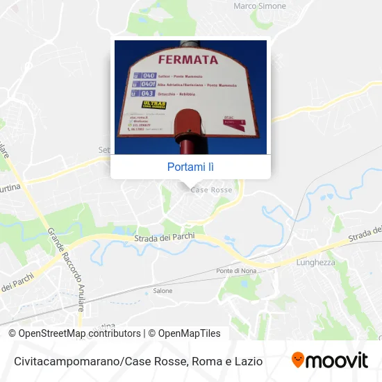 Mappa Civitacampomarano/Case Rosse