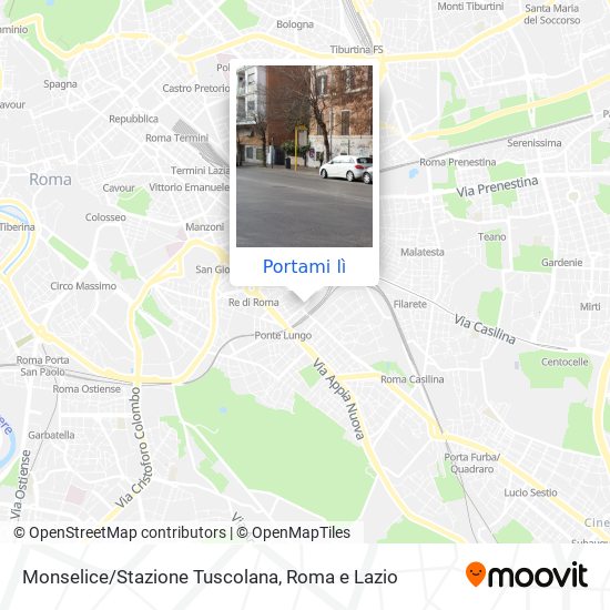 Mappa Monselice/Stazione Tuscolana