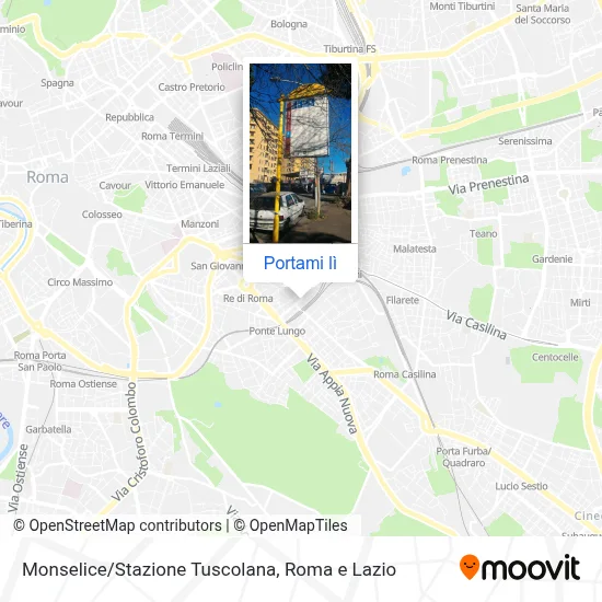 Mappa Monselice/Stazione Tuscolana