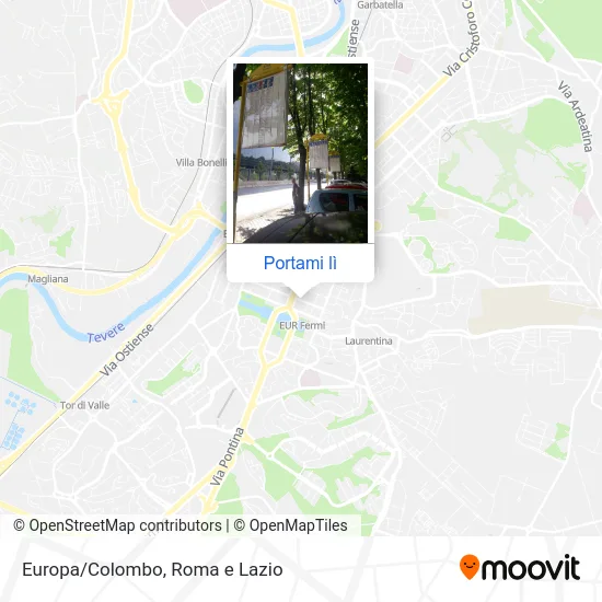 Mappa Europa/Colombo