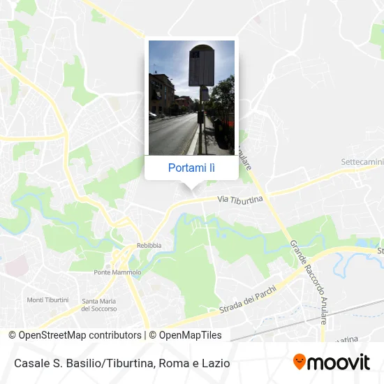 Mappa Casale S. Basilio/Tiburtina