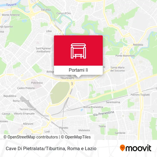 Mappa Cave Di Pietralata/Tiburtina