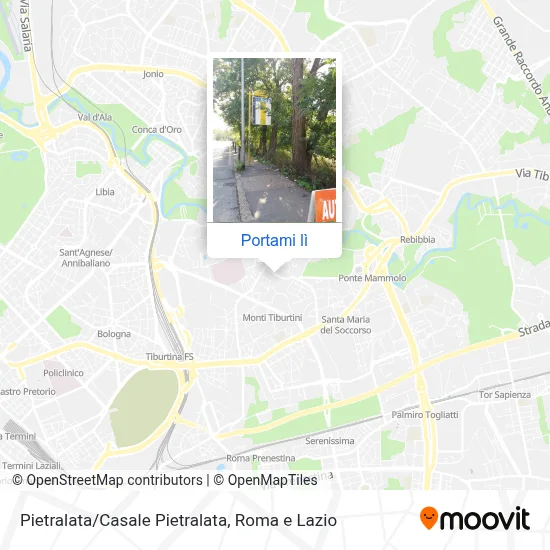 Mappa Pietralata/Casale Pietralata