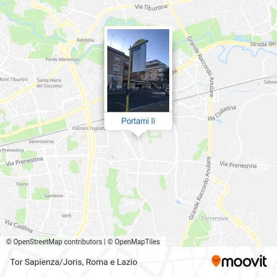 Mappa Tor Sapienza/Joris