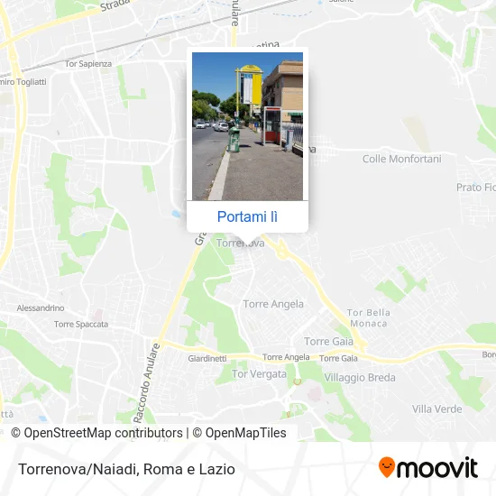 Mappa Torrenova/Naiadi