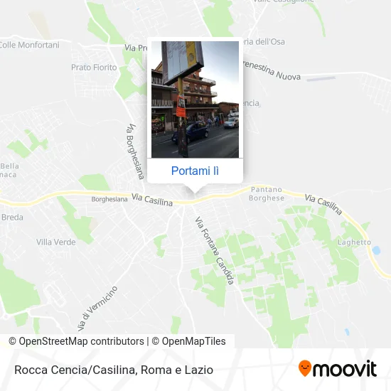 Mappa Rocca Cencia/Casilina