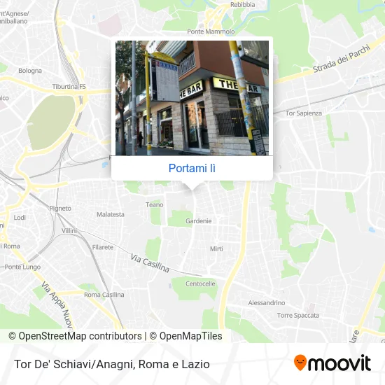 Mappa Tor De' Schiavi/Anagni