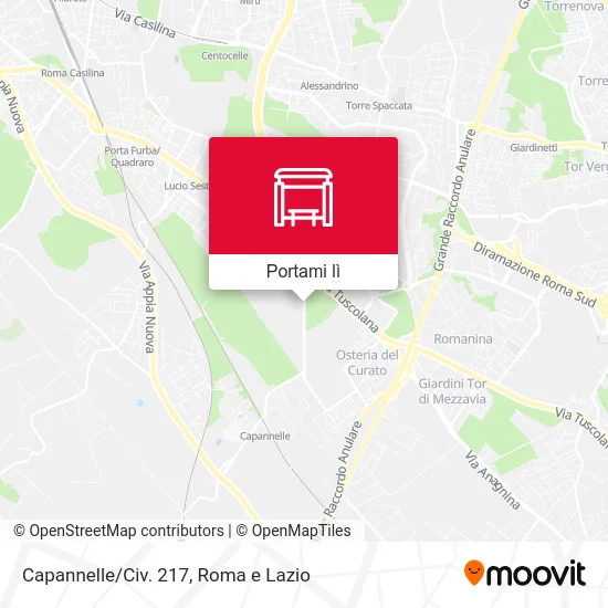 Mappa Capannelle/Civ. 217