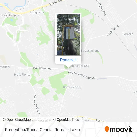 Mappa Prenestina/Rocca Cencia