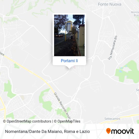 Mappa Nomentana/Dante Da Maiano