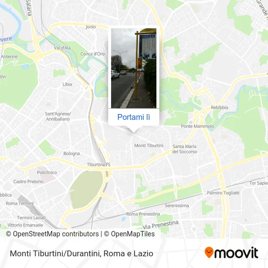 Mappa Monti Tiburtini/Durantini