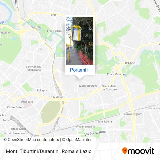 Mappa Monti Tiburtini/Durantini