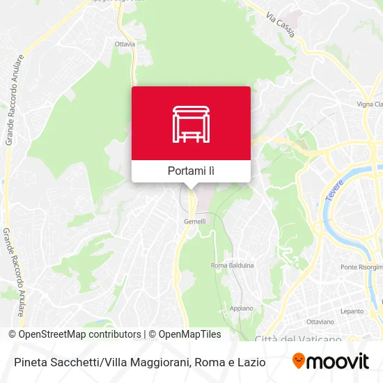 Mappa Pineta Sacchetti / Villa Maggiorani