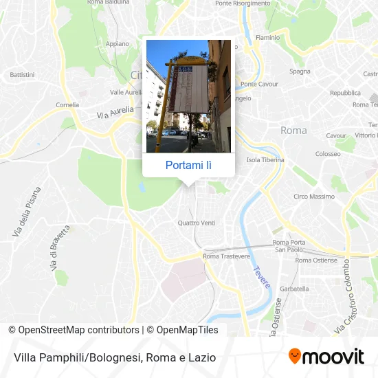 Mappa Villa Pamphili/Bolognesi