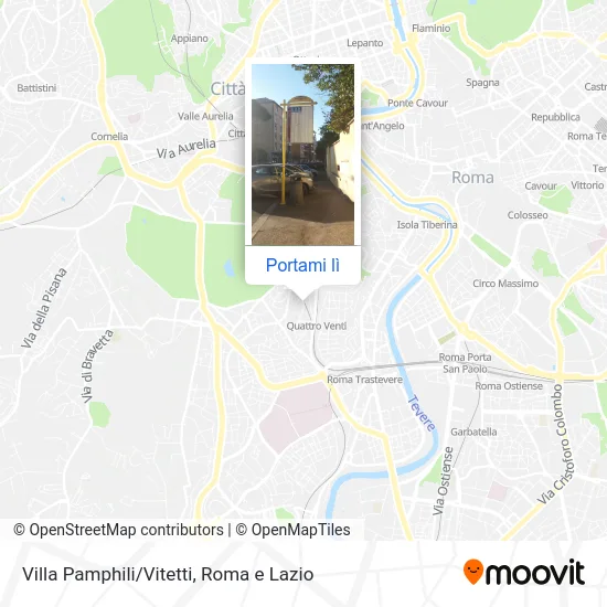 Mappa Villa Pamphili/Vitetti