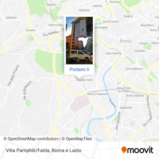 Mappa Villa Pamphili/Falda