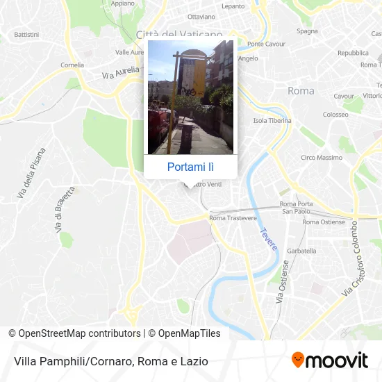 Mappa Villa Pamphili/Cornaro