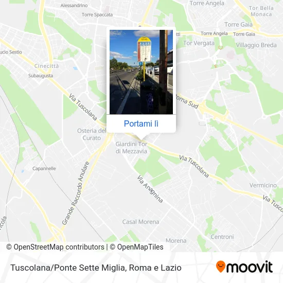 Mappa Tuscolana/Ponte Sette Miglia