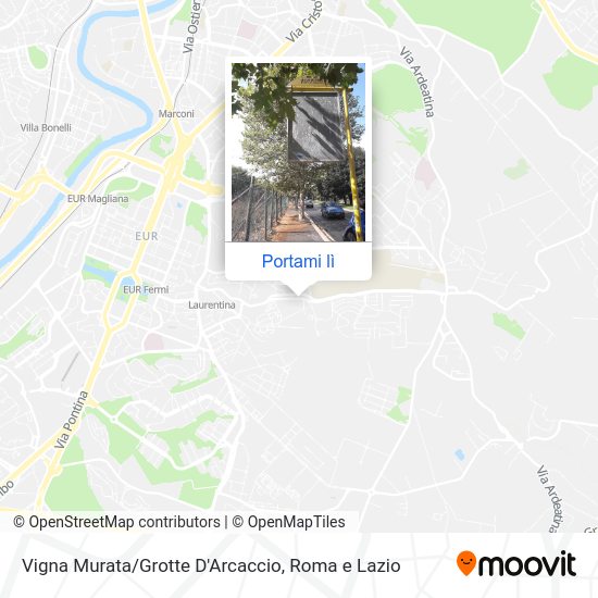 Mappa Vigna Murata/Grotte D'Arcaccio