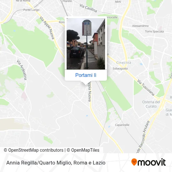 Mappa Annia Regilla/Quarto Miglio