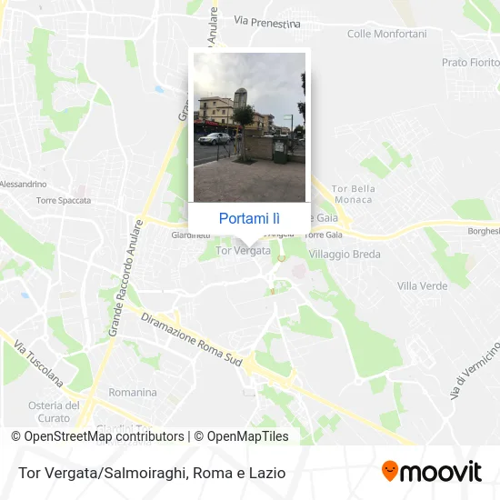 Mappa Tor Vergata/Salmoiraghi