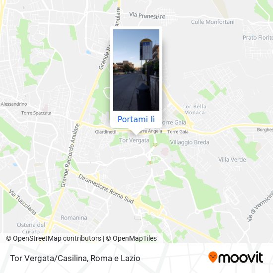 Mappa Tor Vergata/Casilina
