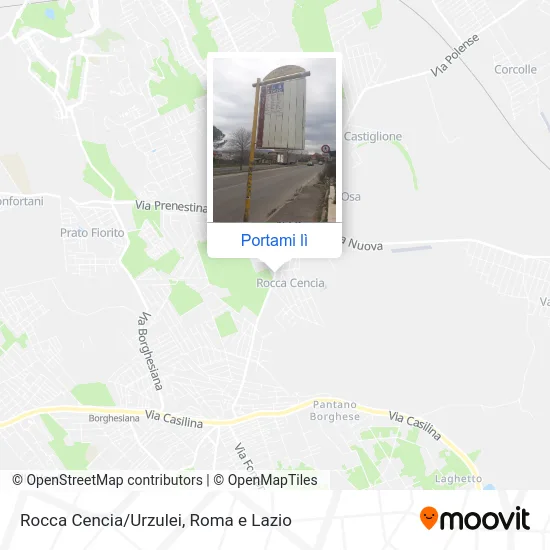 Mappa Rocca Cencia/Urzulei