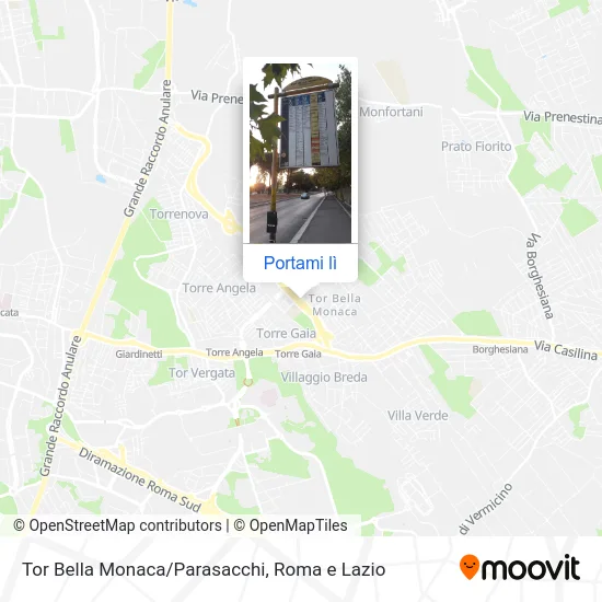 Mappa Tor Bella Monaca/Parasacchi