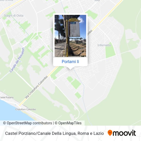 Mappa Castel Porziano / Canale Della Lingua