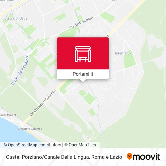 Mappa Castel Porziano / Canale Della Lingua