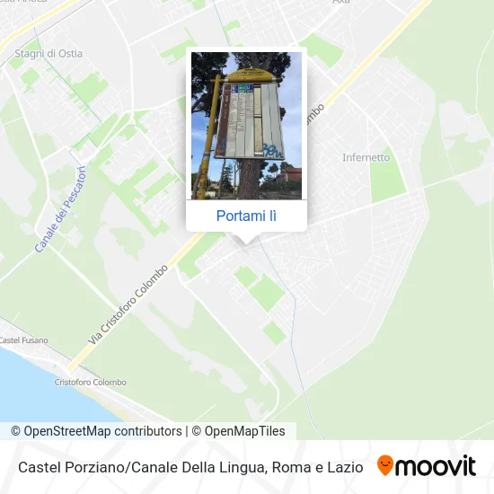 Mappa Castel Porziano / Canale Della Lingua