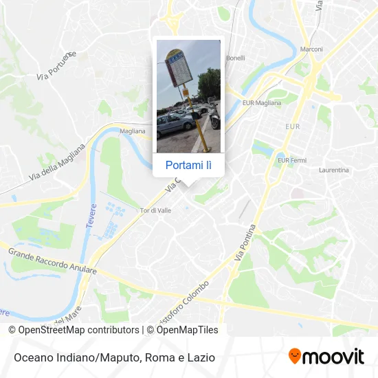 Mappa Oceano Indiano/Maputo