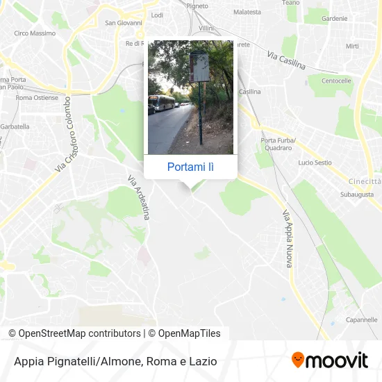 Mappa Appia Pignatelli/Almone