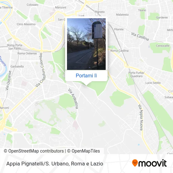 Mappa Appia Pignatelli/S. Urbano