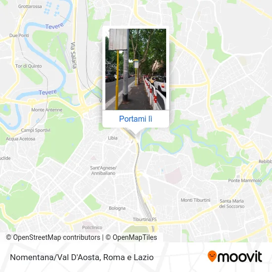 Mappa Nomentana/Val D'Aosta