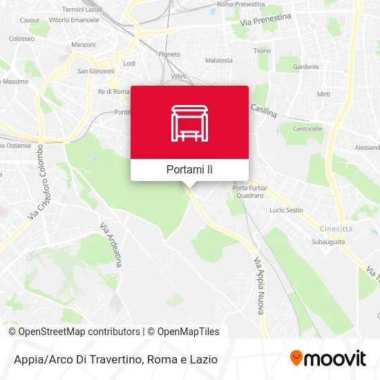Mappa Appia/Arco Di Travertino
