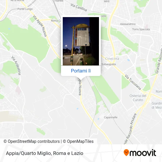 Mappa Appia/Quarto Miglio