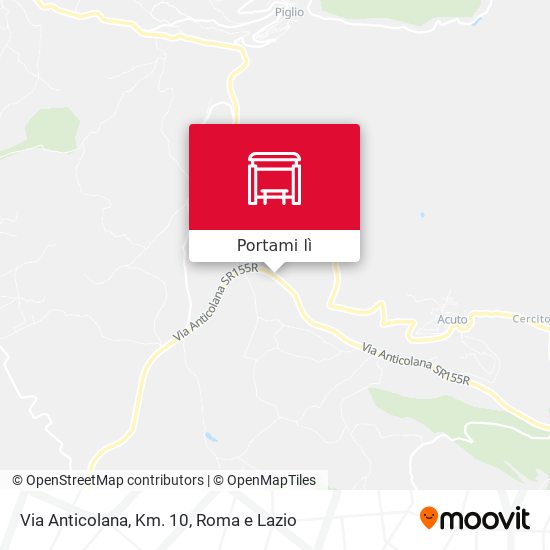 Mappa Via Anticolana, Km. 10