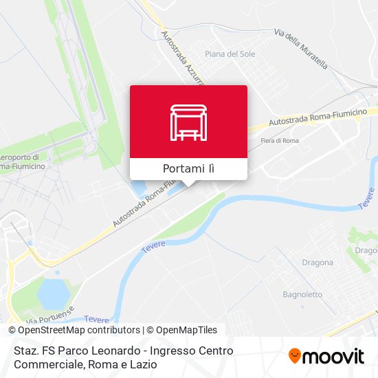Mappa Staz. FS Parco Leonardo - Ingresso Centro Commerciale