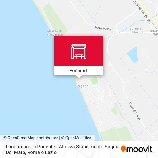Mappa Lungomare Di Ponente - Altezza Stabilimento Sogno Del Mare