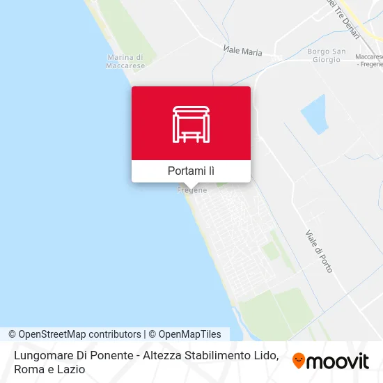 Mappa Lungomare Di Ponente - Altezza Stabilimento Lido