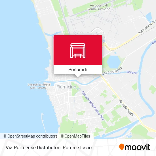Mappa Via Portuense Distributori