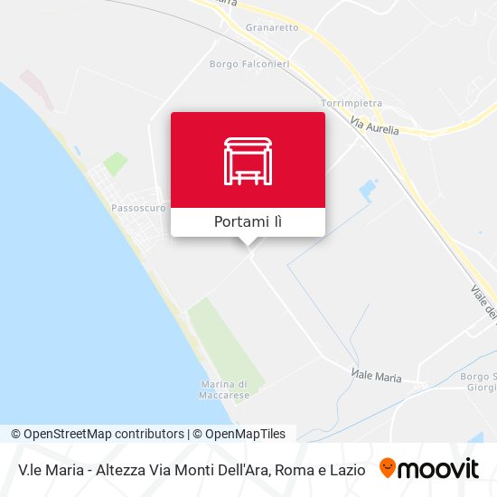 Mappa V.le Maria - Altezza Via Monti Dell'Ara