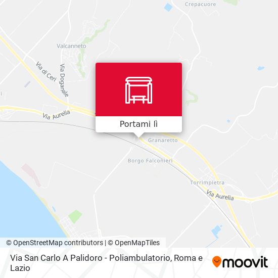 Mappa Via San Carlo A Palidoro - Poliambulatorio