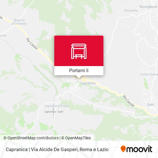 Mappa Capranica | Via Alcide De Gasperi